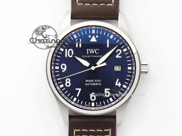 MIROTIME 0409 Mark XVIII Le Petit Prince IW327004 SS Mk Maker Best Edition Blue Dial On Brown Leather Strap A TimelessDesign 7296